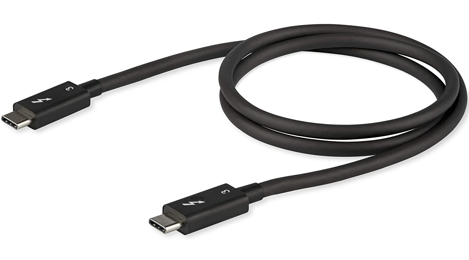 StarTech.com 0.8m/2.7ft Thunderbolt 3 to Thunderbolt 3 Cable - 40Gbps - Certified TB3 - USB C Compatible - Active - 100W PD